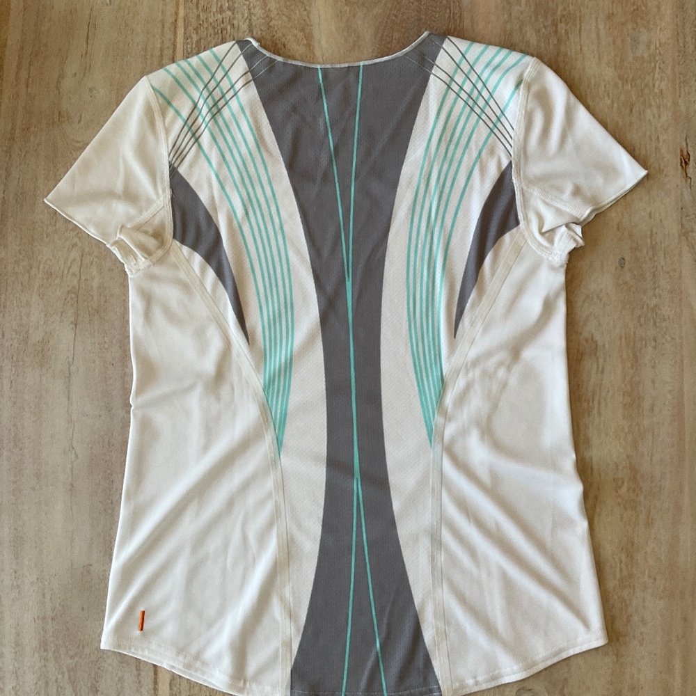 Lucy short sleeve workout tee - cool back design!